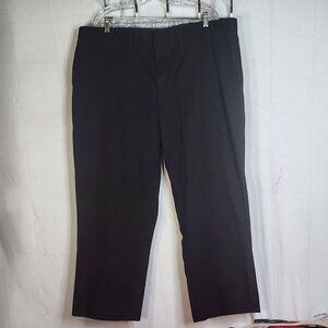 Affinity Apparel Black Poly Cotton Flat Front Shirt Holder Work Pants Size 42R